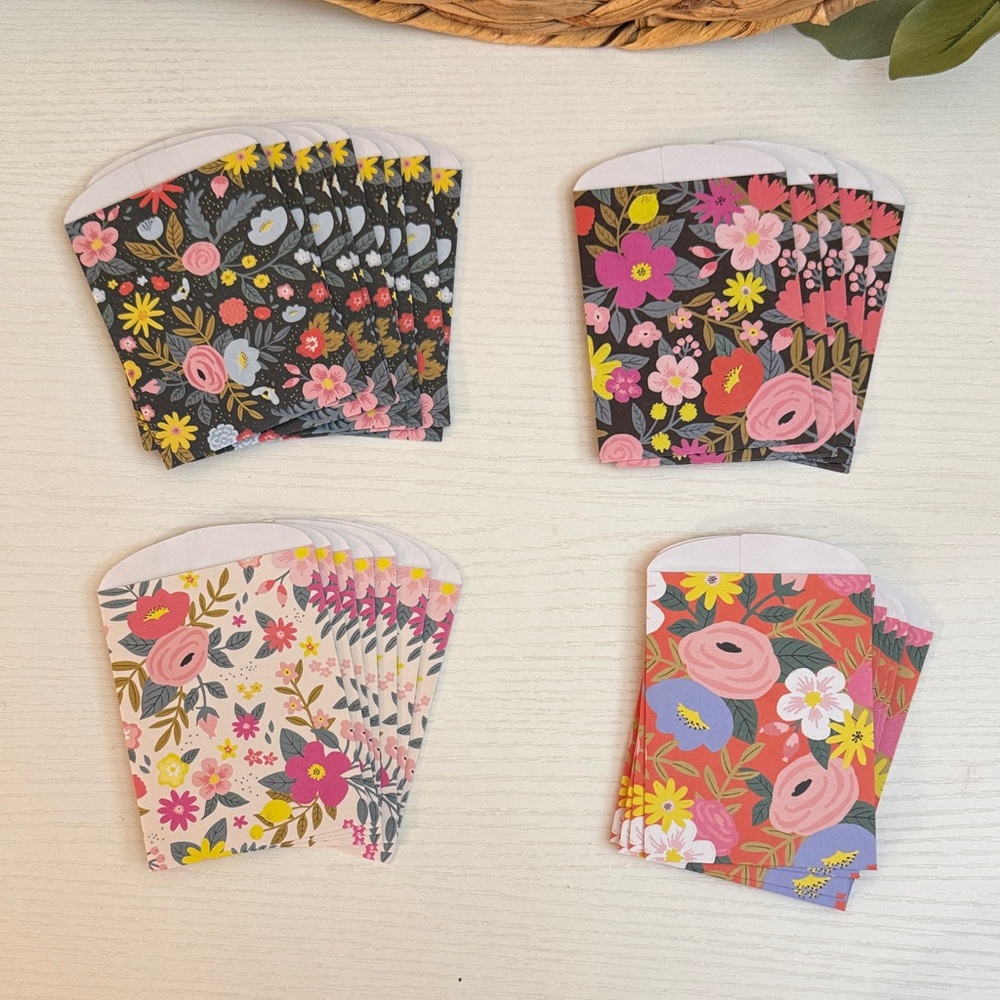 Crafts Floral Printed Paper Mini Envelopes